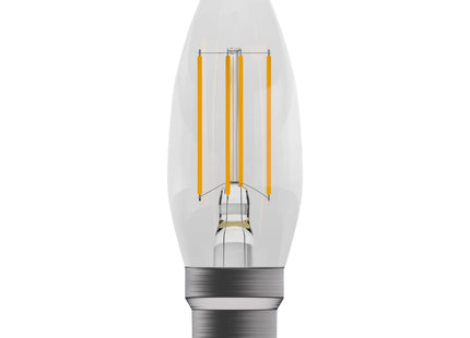 Bell Lighting 4W LED Filament Clear Candle BC 2700K
