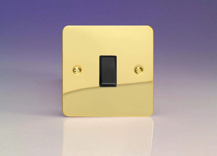 Varilight 1-Gang 10A Retractive Switch Polished Brass XFVBPB