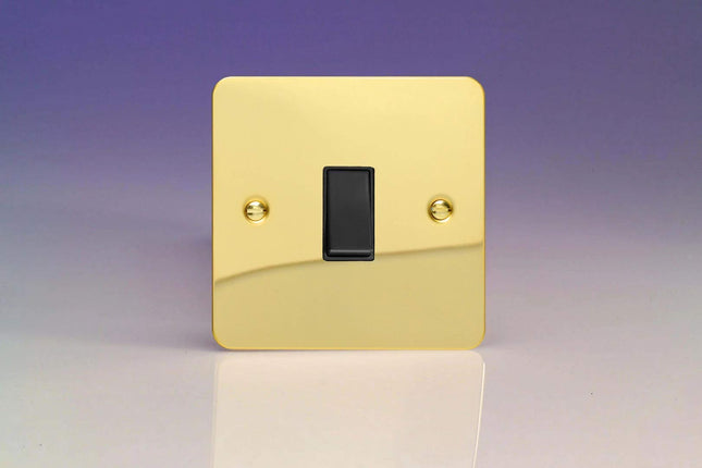 Varilight 1-Gang 10A Retractive Switch Polished Brass XFVBPB