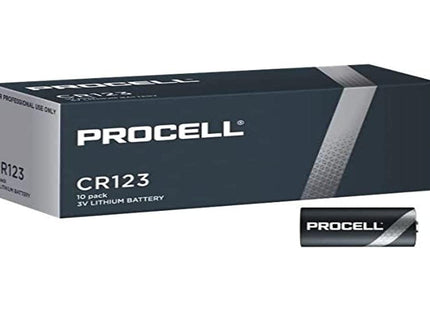 Procell CR123 Circular Lithium Battery 3V Size: CR123 (Pack of 10)