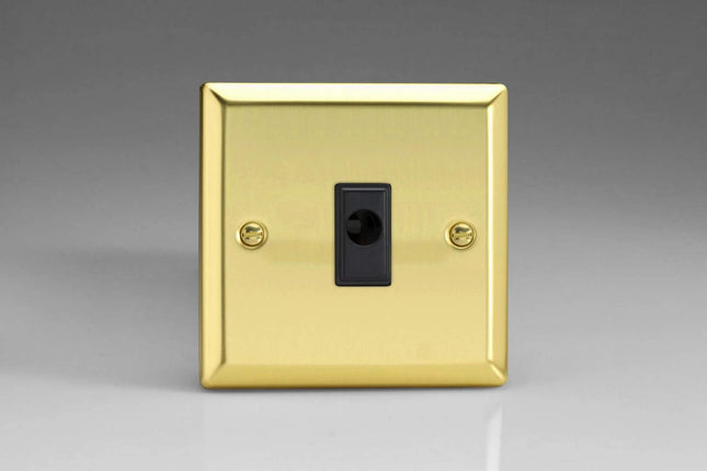 Varilight 16A Flex Outlet Plate Victorian Brass XVFOB