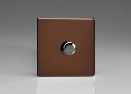 Varilight V-Pro Screwless Mocha 1-Gang LED Trailing Edge Dimmer Switch 1 or 2 Way