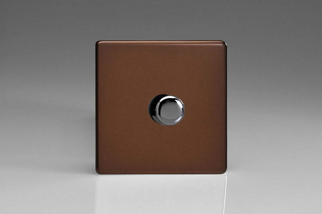 Varilight V-Pro Screwless Mocha 1-Gang LED Trailing Edge Dimmer Switch 1 or 2 Way