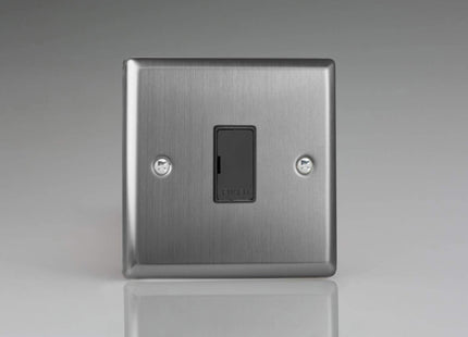 Varilight XT6UB Classic Brushed Steel 1-Gang 13A Unswitched Fused Spur