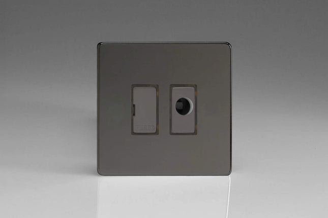 Varilight 13A Unswitched Fused Spur + Flex Outlet with Metal Inserts Iridium XDI6UFODS