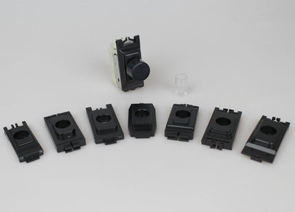 Varilight 2-Way Push-On/Off Rotary Dimmer Light Switch 40-400W (1 Grid Space) Black GIP400B.MG