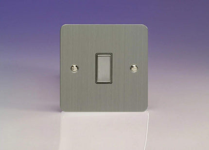Varilight 1-Gang Tactile Touch Control Dimming Light Switch Slave for use with Eclique2 Master on 2-Way Circuits Brushed Steel JFSES001