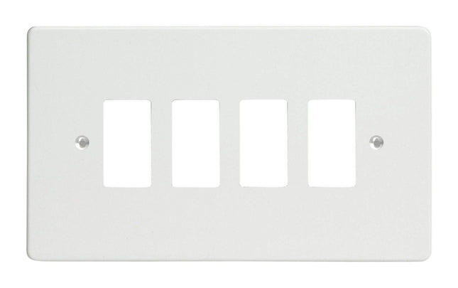 Varilight 4-Gang Grid Plate (Twin Plate)