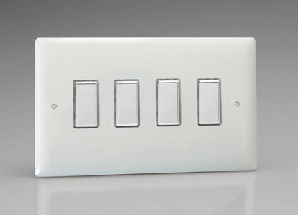 Varilight JOTS004C Value Polar White 4 Gang Touch Dimming Slave (use with V-Pro Master)