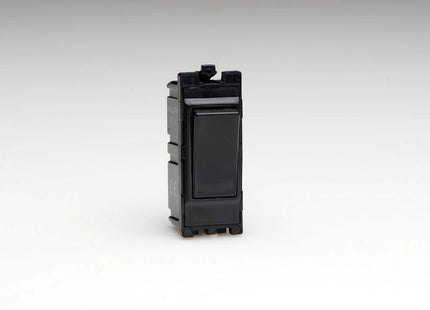 Varilight Powergrid Black 20Amp 1Way Double Pole Switch