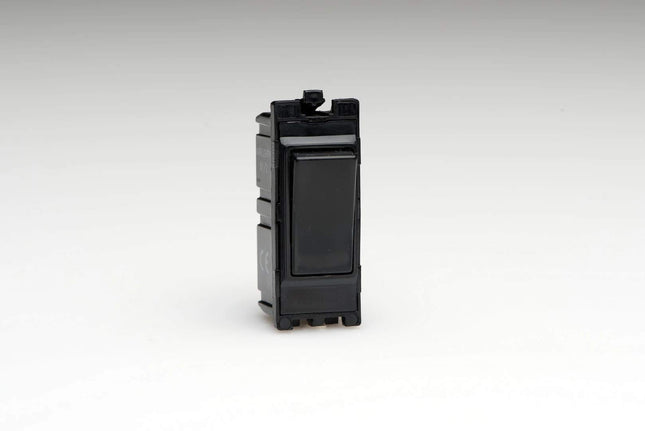 Varilight Powergrid Black 20Amp 1Way Double Pole Switch