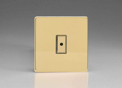Varilight JDVE101S Screwless Polished Brass 1-Gang V-Pro Remote/Touch Master LED Dimmer 0-100W