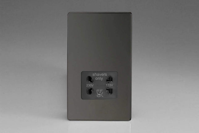 Varilight XDISSBS Shaver Socket Black Iridium Black