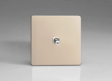 Varilight 1-Gang 10A Intermediate Toggle Light Switch Satin Chrome XDNT7S