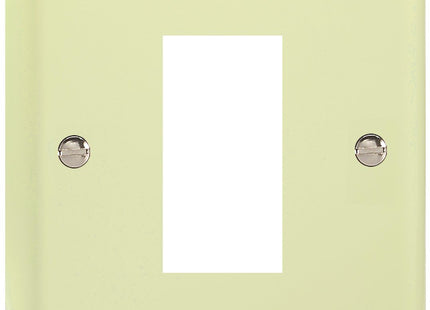 Varilight Single Size Data Grid Face Plate For 1 Data Module Width, Classic Lily White Chocolate XYG1.WC