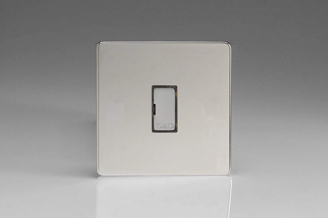 Varilight 13A Unswitched Fused Spur with Metal Inserts Polished Chrome XDC6UDS