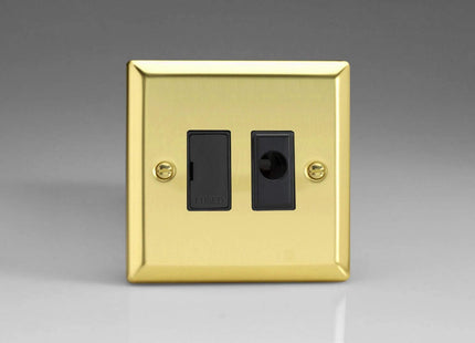 Varilight 13A Unswitched Fused Spur + Flex Outlet Victorian Brass XV6UFOB