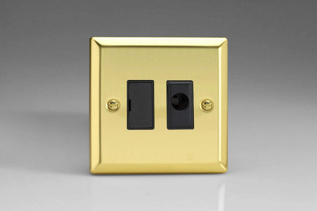 Varilight 13A Unswitched Fused Spur + Flex Outlet Victorian Brass XV6UFOB