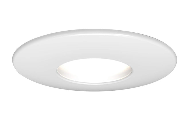 4lite Smart Wiz Connected IP20 GU10 Fire Rated Downlight 4.9w 345lm WiFi Bluetooth Dimmable Matt White Bezel Cool White Warm White Daylight 4L1/2214