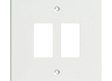 Varilight XDQPG2 PowerGrid Premium White 2-Gang Grid Plate (Single Plate)