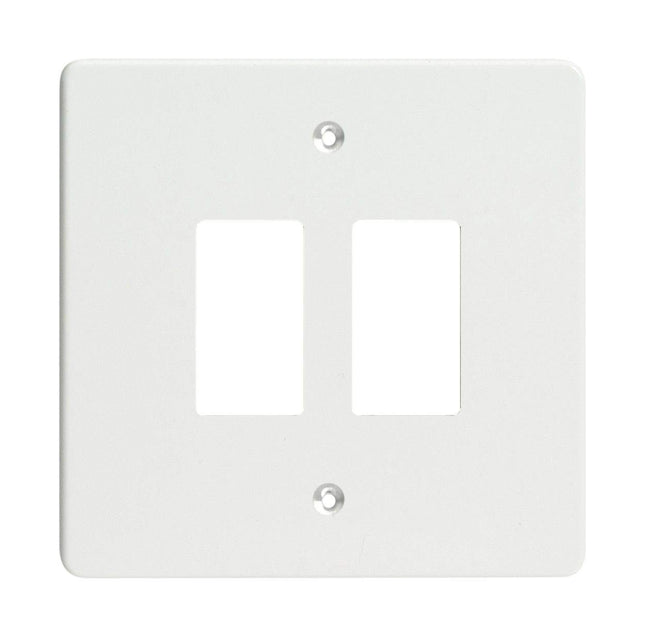 Varilight XDQPG2 PowerGrid Premium White 2-Gang Grid Plate (Single Plate)