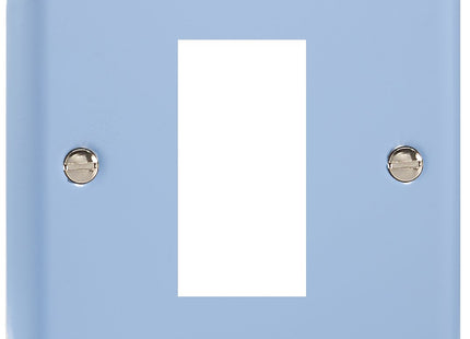 Varilight Single Size Data Grid Face Plate For 1 Data Module Width, Classic Lily Duck Egg Blue XYG1.DB