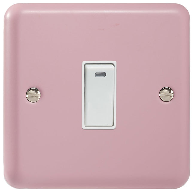 Varilight 1-Gang (Single), 20 Amp Double Pole Switch with Neon, Classic Lily Rose Pink XY20NW.RP