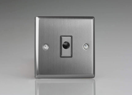 Varilight XTFOD Classic Brushed Steel 1-Gang 16A Flex Outlet Plate