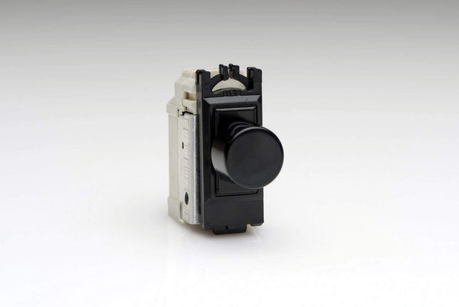 Varilight 2-Way Push-On/Off Rotary LED Dimmer 15-180W (max 24 LEDs) (1 Grid Space) Black GKP180B