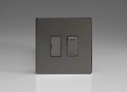 Varilight 13A Switched Fused Spur + Neon with Metal Inserts Iridium XDI6NDS