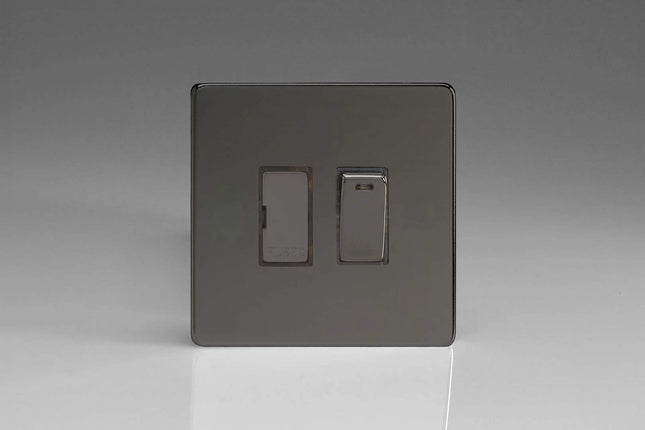 Varilight 13A Switched Fused Spur + Neon with Metal Inserts Iridium XDI6NDS