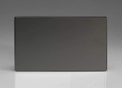 Varilight XDiDBS Iridium Black Screwless Double Blank Plate