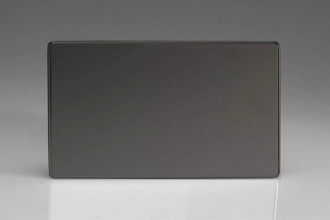 Varilight XDiDBS Iridium Black Screwless Double Blank Plate