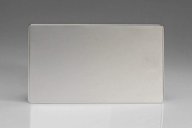 Varilight Double Blank Plate Polished Chrome XDCDBS