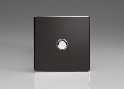Varilight V-Pro IR 1-Gang Tactile Touch Control Dimming Light Switch Slave for use with Master on 2-Way Circuits Premium Black IJDLS001S