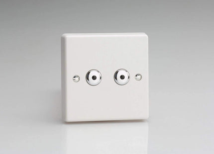 Varilight White 2-Gang 1-Way Remote Control Dimmer