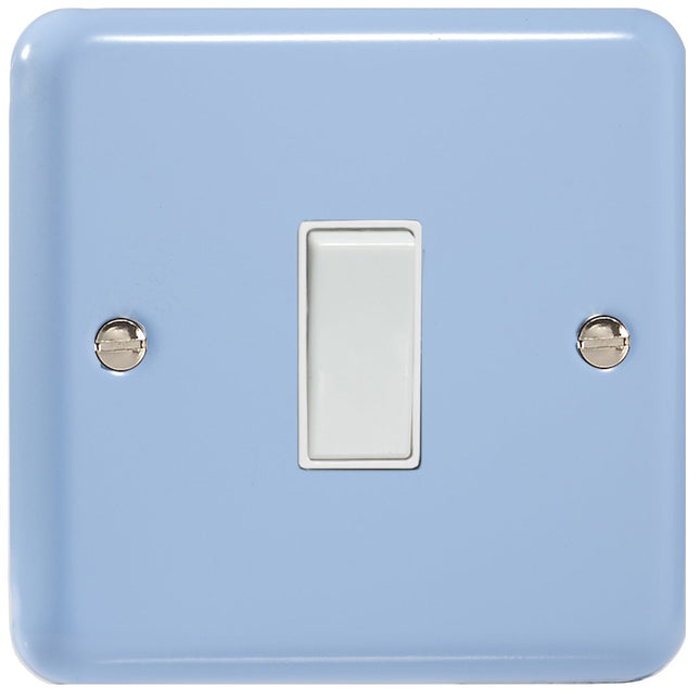 Varilight 1-Gang (Single), 1 or 2 Way 10 Amp Switch, Classic Lily Duck Egg Blue XY1W.DB