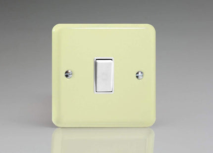 Varilight 1-Gang 10A Intermediate Rocker Light Switch White Chocolate XY7W.WC