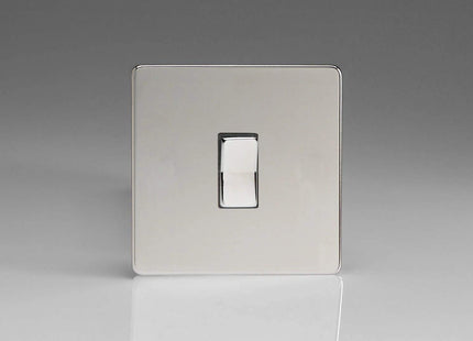 Varilight XDCR1S Screwless Polished Chrome 1-Gang 10A 1 or 2 Way Retractive Light Switch