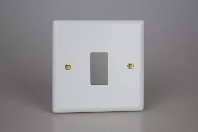 Varilight XYPGY1.MW Vogue Matt White 1-Gang PowerGrid Plate (Single Plate)