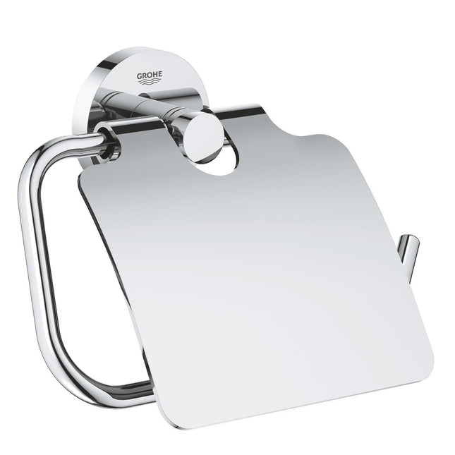 Grohe 40367001 Essentials Paper Holder with Lid Silver