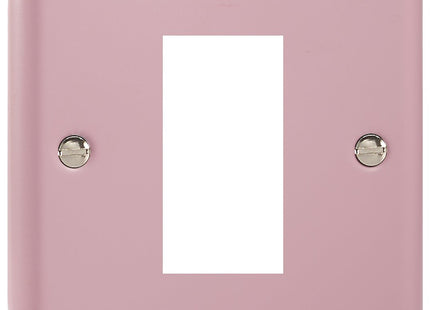 Varilight Single Size Data Grid Face Plate For 1 Data Module Width, Classic Lily Rose Pink XYG1.RP