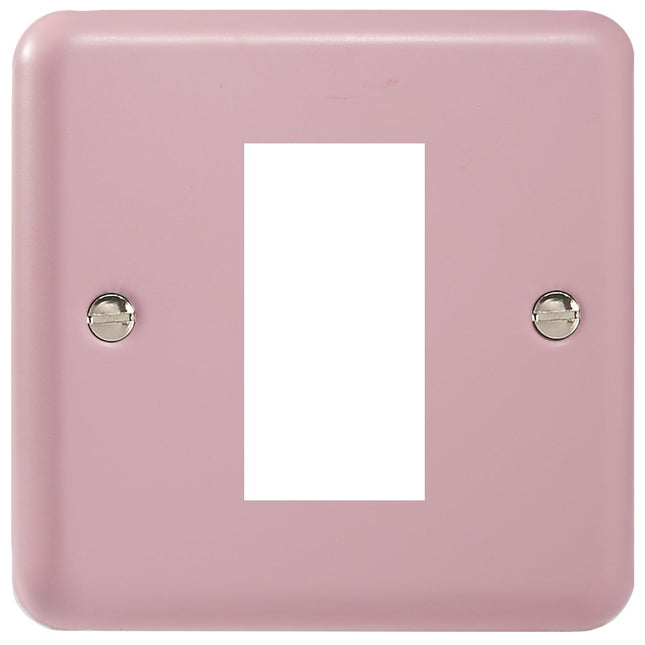 Varilight Single Size Data Grid Face Plate For 1 Data Module Width, Classic Lily Rose Pink XYG1.RP