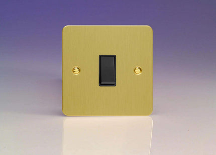 Varilight 1-Gang 10A Retractive Switch Brushed Brass XFBBPB