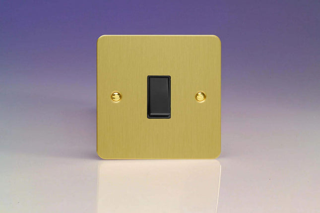Varilight 1-Gang 10A Retractive Switch Brushed Brass XFBBPB