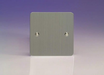 Varilight 1-Gang Blank Plate Ultra Flat Matt Chrome XFSSB