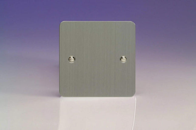 Varilight 1-Gang Blank Plate Ultra Flat Matt Chrome XFSSB