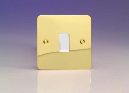 Varilight 1-Gang 10A Retractive Switch Polished Brass XFVBPW