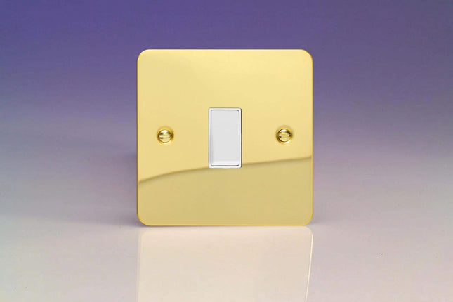 Varilight 1-Gang 10A Retractive Switch Polished Brass XFVBPW