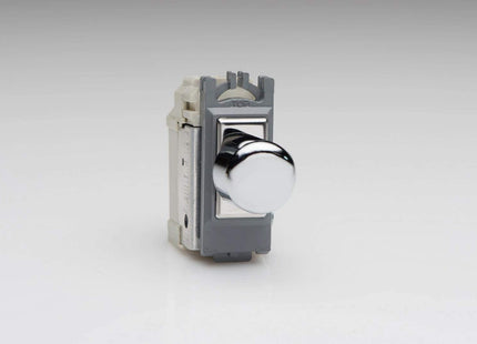 Varilight 2-Way Push-On/Off Rotary Dimmer Light Switch 40-400W (1 Grid Space) Chrome GIP400C